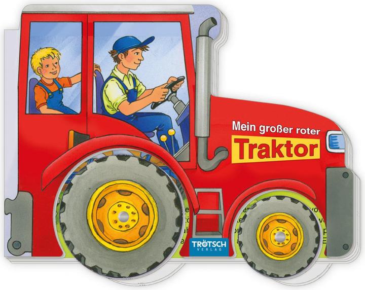 Productafbeelding Kartonnen boek Wielboek Mijn grote rode trekker (Duits)