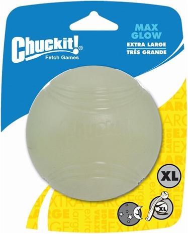 Produktbild Chuckit! CHUCKIT MAX GLOW Glow in the dark 9 cm diameter XL size White (Ballspielzeug Hund)