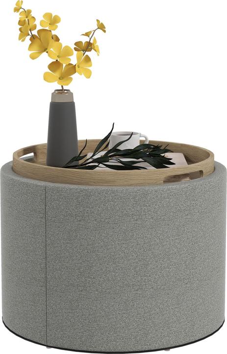 Homcom Tabouret rembourré avec espace de rangement