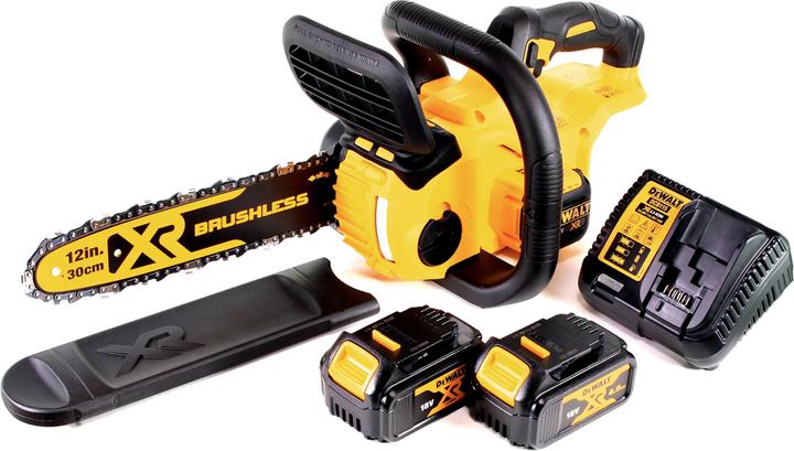 Image du produit DeWalt DCM 565 M2 Tronçonneuse d'élagage sans fil 18V + 2x Batteries 4,0 Ah + Chargeur (Tronçonneuse à batterie)