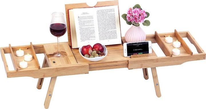 Produktbild BadeStern Verstellbare Badewannen-Ablage & Bett-Tablett