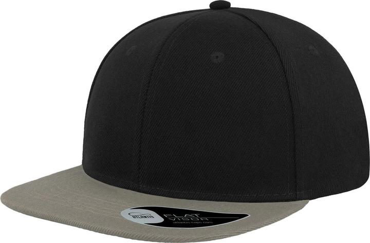 Produktbild Atlantis Snap Back flacher Schirm 6 Panel Kappe (2 StückPackung) (One Size)