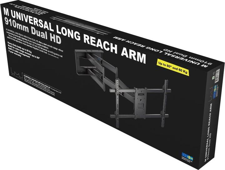 Productafbeelding Multibrackets Muurbeugel 42"-90", zwart, metaal, max 60 kg