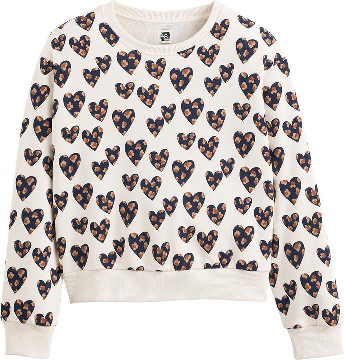 Actual product image La Redoute Collections Printed sweatshirt with hearts (120 B)