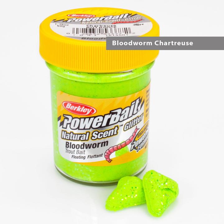 Immagine prodotto Berkley Powerbait Natural Scent Glitter Bloodworm Chartreuse