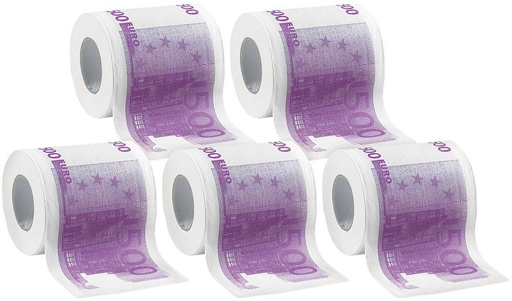 Produktbild Infactory Toilettenpapier mit aufgedruckten 500-Euro-Noten, 2-lagig, 1.000 Blatt