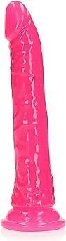 Image du produit RealRock Slim Dildo Suction Cup - GitD - 9" / 22,5 cm