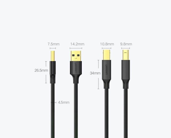 Produktbild Ugreen USB A – USB B (5 m, USB 2.0)