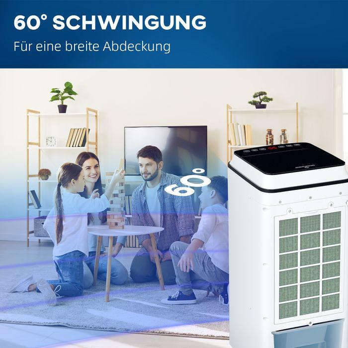 Image du produit Swisshandel24 3 in 1 Mobile Klimaanlage mit Luftbefeuchtung Wasserkühlung 4L für 20  Weiss (20 m²)