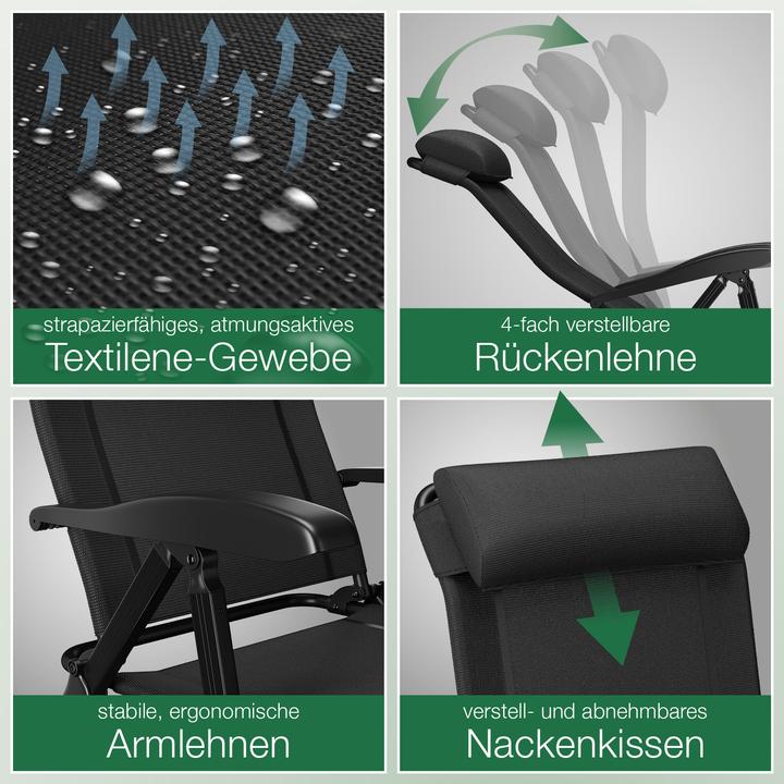 Image du produit Aktivshop Chaise pliante active Camping avec repose-jambes