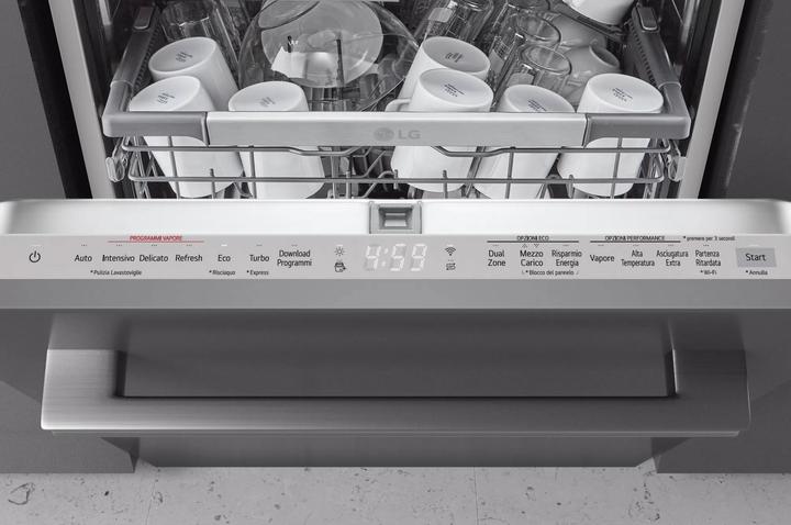 Produktbild LG QuadWash DB475TXS Geschirrspüler mit Vollentleerung Klasse A 14 Plätze Dampf Wi-Fi