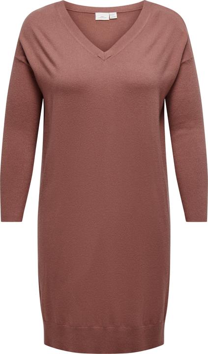 Only Curvy V-Ausschnitt Strickkleid