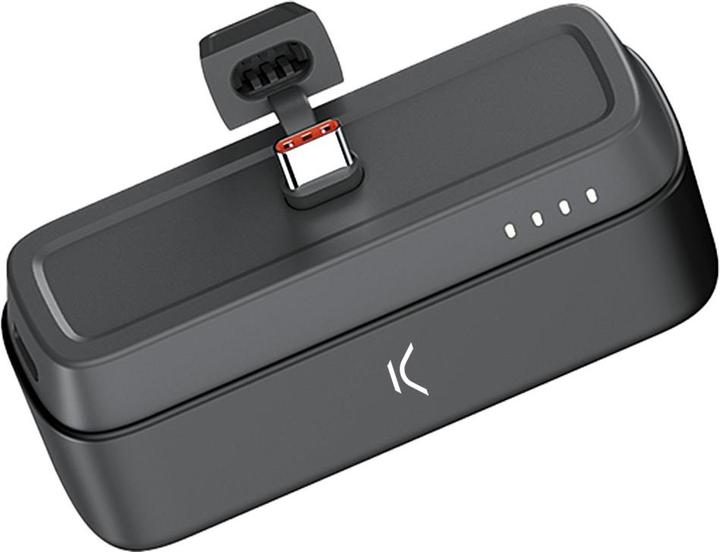 Image du produit KSIX 4.800 mAh USB-C pocket powerbank, Built-in stand, 10 W, USB-A to USB-C cable, Simultaneous char (4800 mAh, 10 W, 10 Wh)