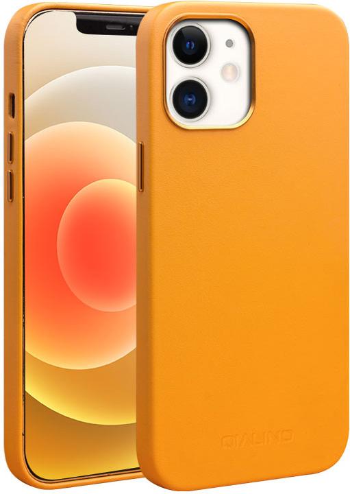 Immagine prodotto QiAlino Coque cuir véritable (compatibile MagSafe) Arancione (Apple iPhone 12)