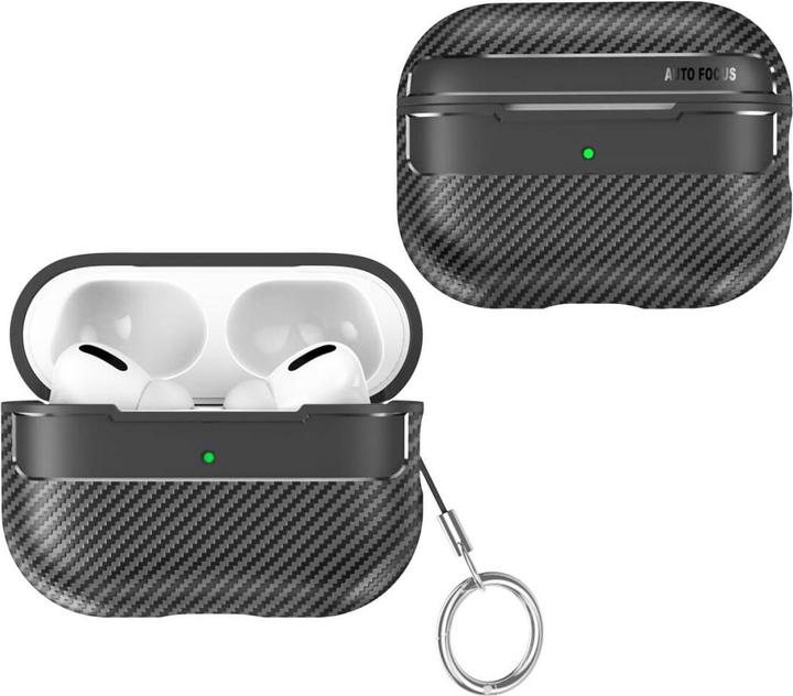 Produktbild Cover-Discount Airpods Pro 2 - Silikoncase Carbon Look schwarz (Kopfhörer Hülle)