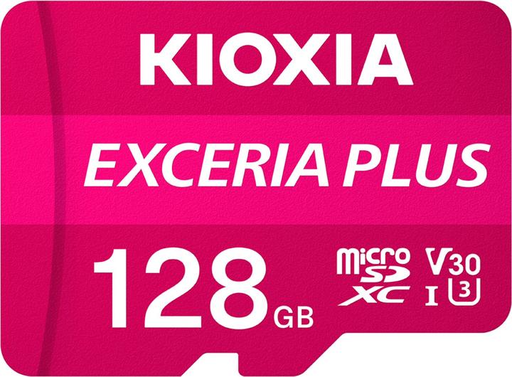 Actual product image Kioxia Exceria Plus 128GB microSDXC Class 10 UHS-1 U3 (128 GB, microSDXC, U3, UHS-I)