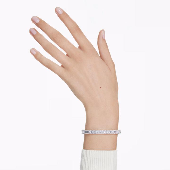 Image du produit Swarovski Matrix Armreif Baguette Schliff Weiss (17 cm, Métal Swarovski)