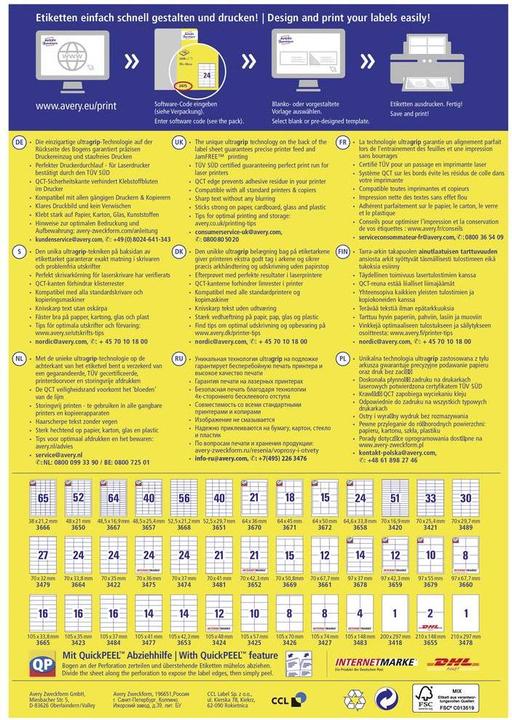 Produktbild Avery Universal-Etiketten