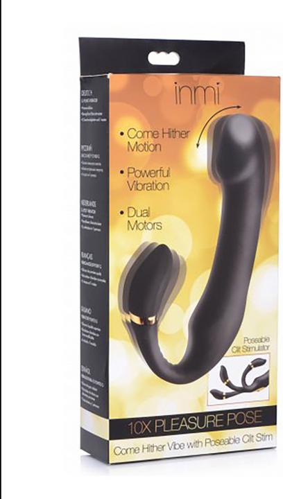 Actual product image Shots 10X Pleasure Silicone Vibrator with Clit Stimulator