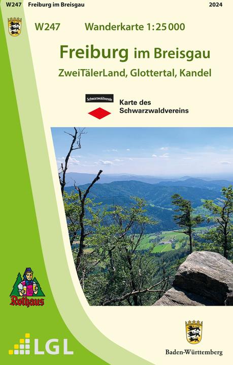 Actual product image W247 Hiking map 1:25 000 Freiburg im B