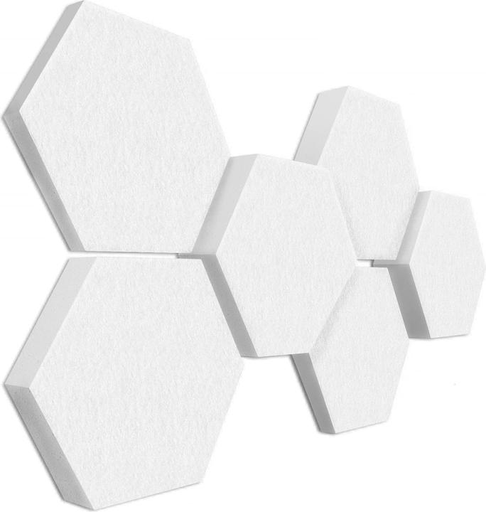 Platino24 Absorbeur de son, blanc (6 pcs)