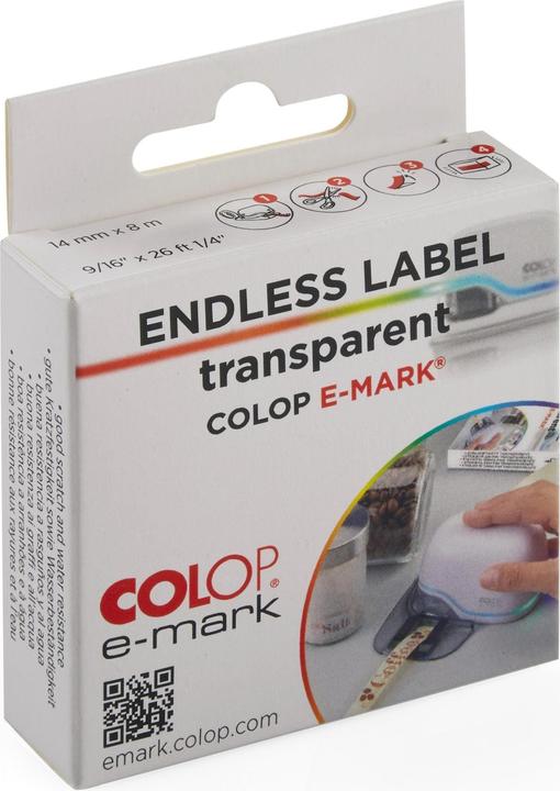 Produktbild Colop Papierband e-mark, Transparent, 1 Rolle