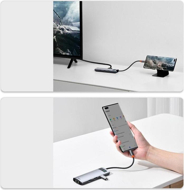 Image du produit Baseus Série Gelam en métal (USB-C, 8 Ports)
