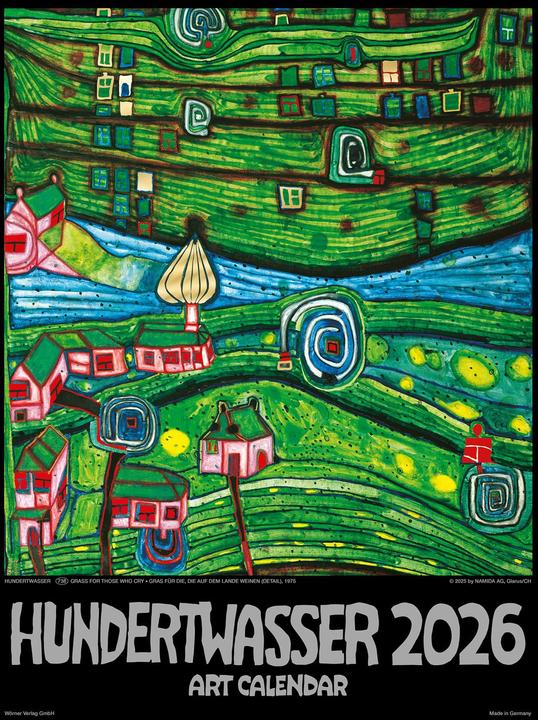 Actual product image Hundertwasser Art Calendar 2026 (44 x 34 cm, Hardcover, German)