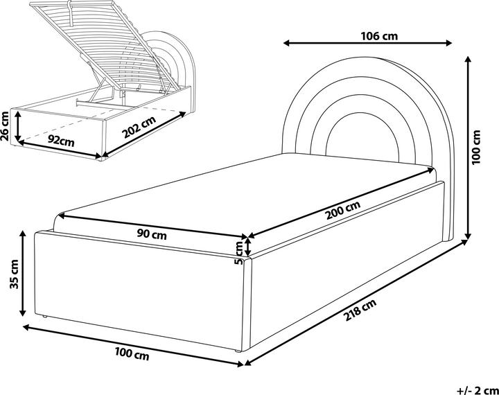 Actual product image Beliani Anet (90 x 200 cm)