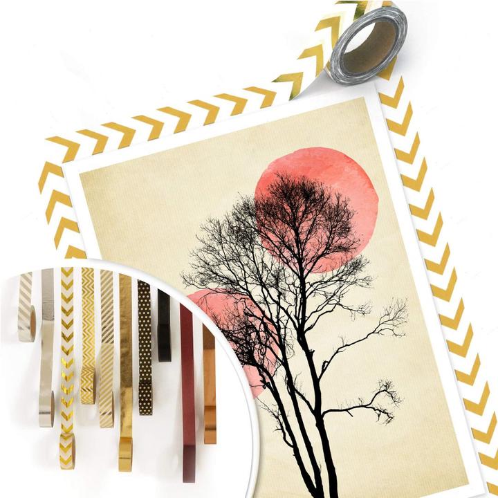 Produktbild Trenddeko Sonne und Mond hinter dem Baum (30 x 40 cm)