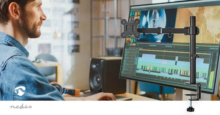 Actual product image Nedis Desk monitor holder | 1 screen(s) | 15 - 32 " | 75x75 / 100x100 | Fully movable (Table, 32")