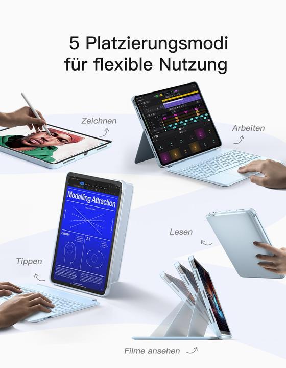 Produktbild Inateck Keyboard iPad 04118 blue (KB04118 blue)