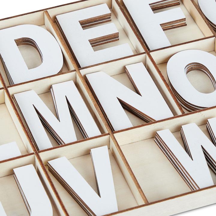Actual product image Relaxdays 104-piece wooden letter set