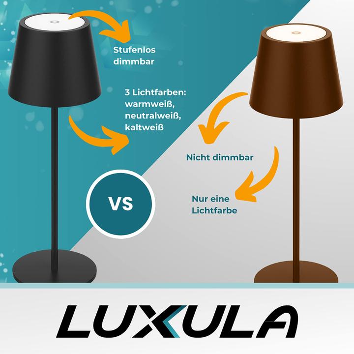 Actual product image Luxula LED rechargeable table lamp LX700160, 3W, 200lm, dimming and CCT function (200 lm)