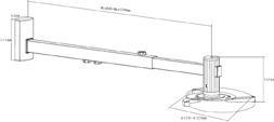 Produktbild Sunne PRO05 - Wand - 10 kg - Silber - 360° - -15 - 15° - 48 cm (Wand)