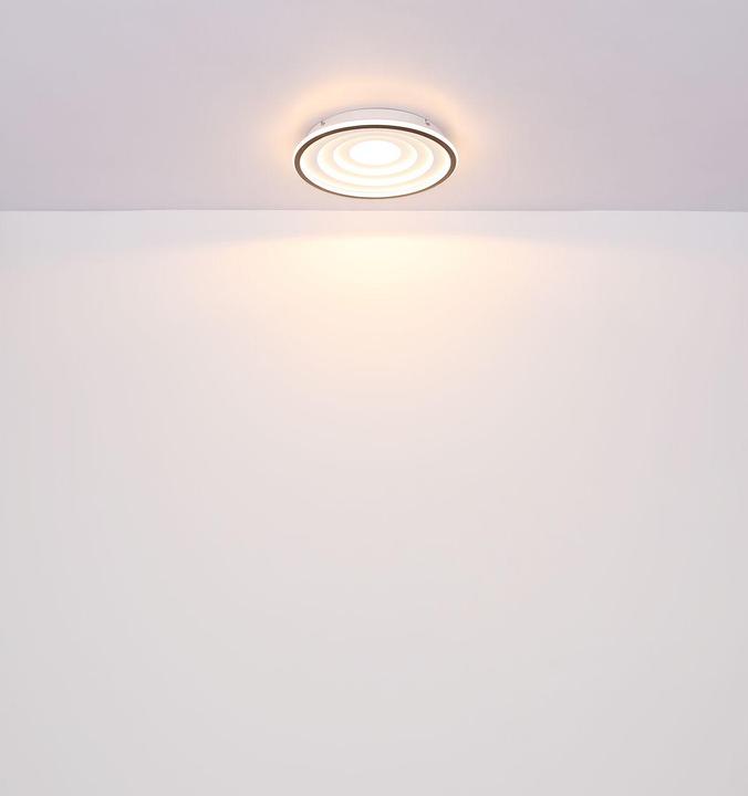 Actual product image Globo Ceiling light Foppa white black matt LED (1200 lm)