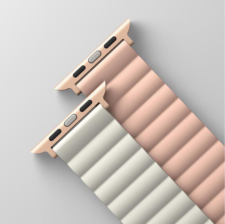 Produktbild Uniq pasek Revix Apple Watch Series 1/2/3/4/5/6/7/8/SE/SE2 38/40/41mm. Reversible Magnetic różowy-be (Edelstahl, Silikon)