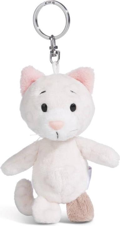 NICI Schlüsselanhänger Love Katze 10cm weiss