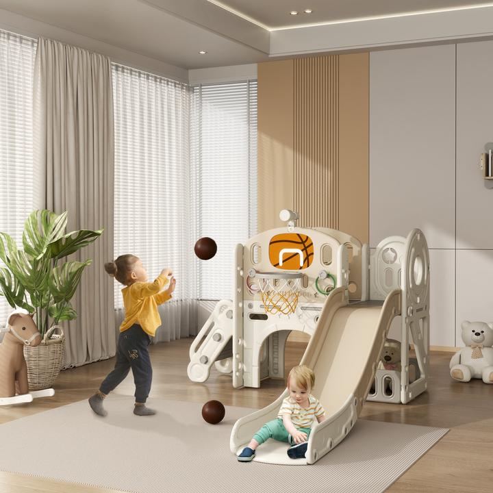 Actual product image Aiyaplay Kinderrutsche Kunststoff Cremeweiss