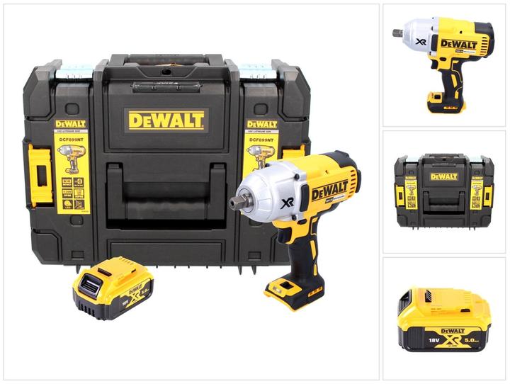 Produktbild DeWalt DCF 899 NT Akku Schlagschrauber 18V 1/2" 950Nm Brushless Kugelrastung + 1x Akku 5,0Ah + TSTAK (Akkubetrieb)