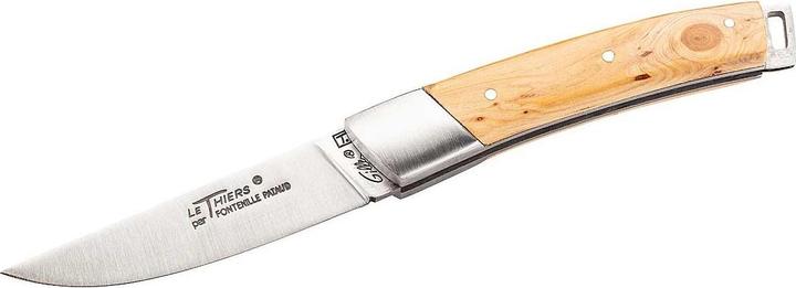 Produktbild Fontenille Pataud Taschenmesser LE THIERS POCKET, Sandvik Stahl 14C28N, Back Lock, Edelstahlbacken, Wacholderholz-Gri (8 cm)