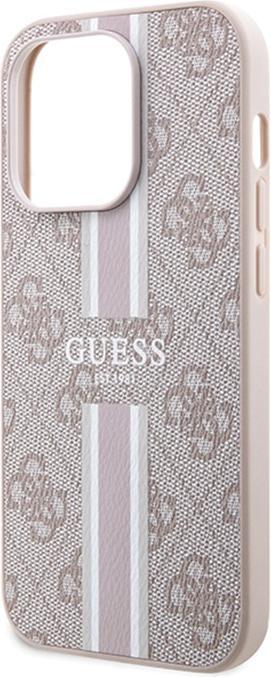 Image du produit Guess GUHMP15XP4RPSP iPhone 15 Pro Max 6.7" różowy/pink hardcase 4G Printed Stripes MagSafe (Apple iPhone 15 Pro Max)