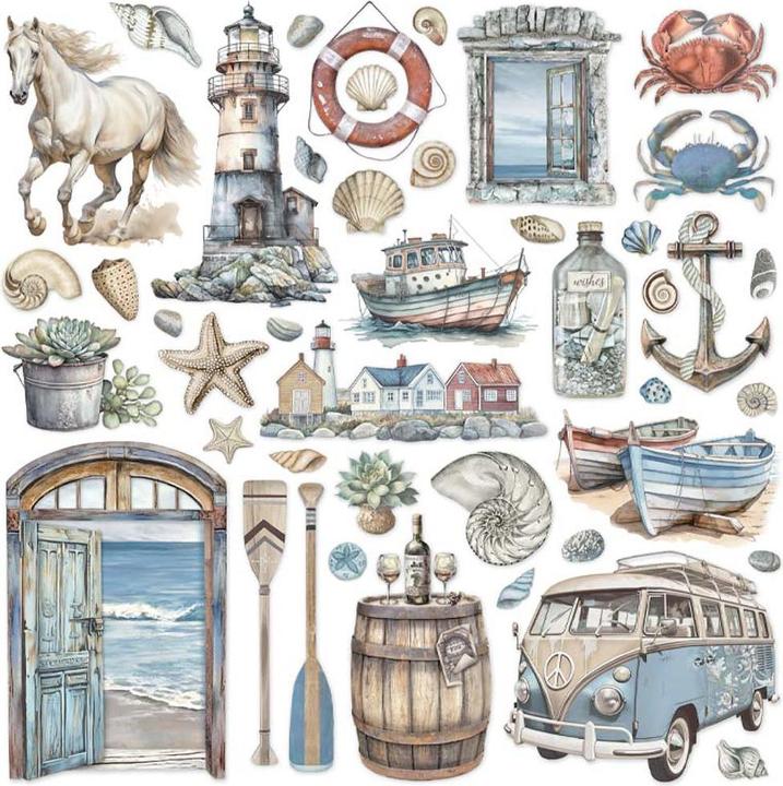 Image du produit Stamperia Scrapbook-Block "Silent Sea" (190 g/m², 10 x)