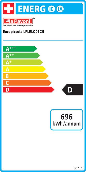 Energy Label La Pavoni Europiccola Lusso