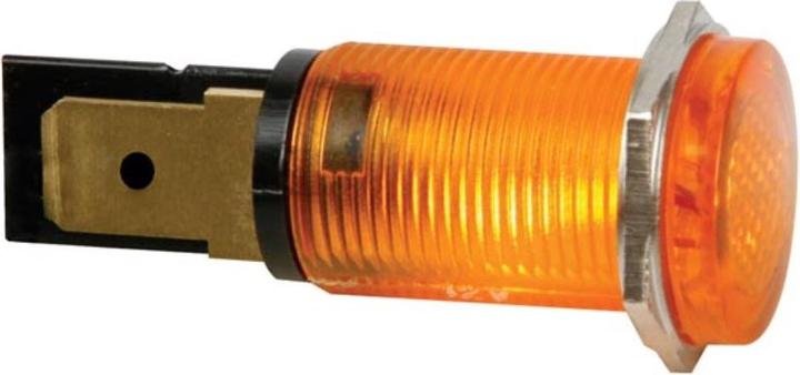 Actual product image Velleman ROUND 14mm PANEL CONTROL LAMP 12V AMBER