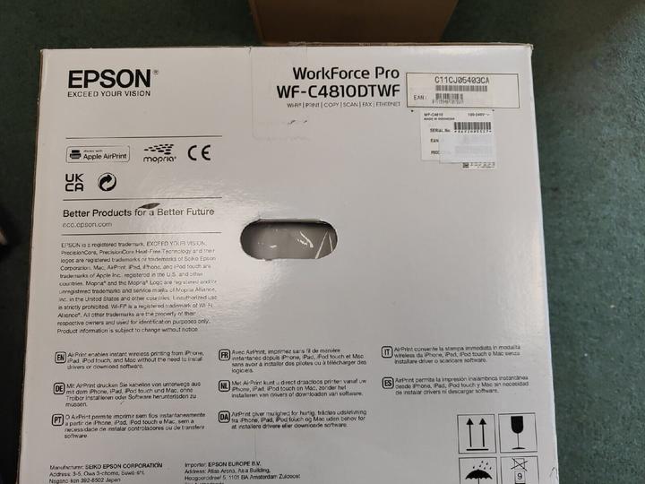 Produktbild Epson WorkForce Pro WF-C4810DTWF WF C4810DTWF WFC4810DTWF A4, 4 Ink Cartridges, Print, Scan, Copy (M, B, C, Y)