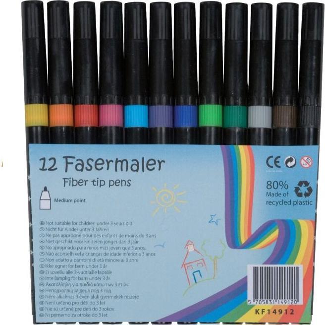 Immagine prodotto Q-Connect Penna in fibra 12 colori (12 colori, 1 x)