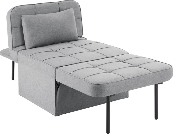 Actual product image tectake Lounger Chair Ponto - 4 in 1 as stool, armchair, lounger or bed, 6-position adjustable backrest