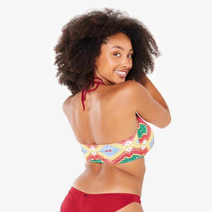 Image du produit Olaian Haut de maillot bandeau surf Femme - Lori sangria rouge (70 A)