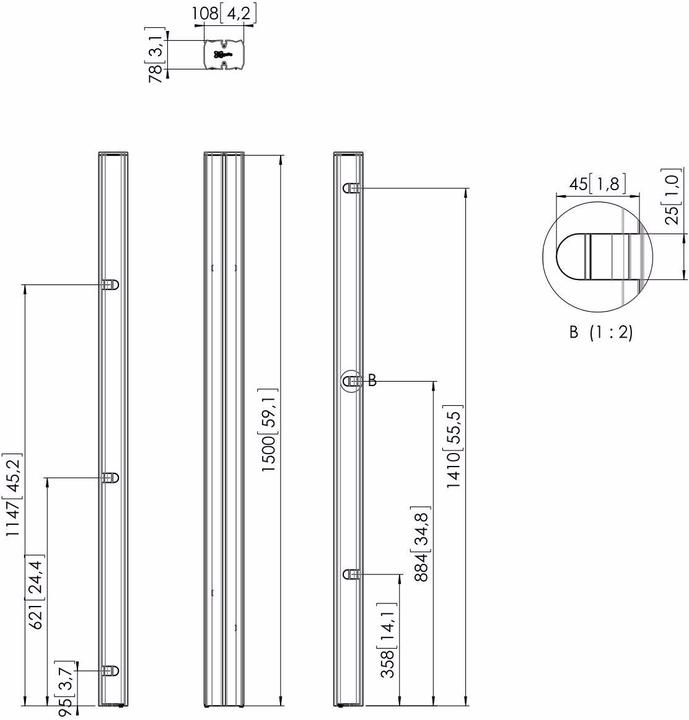 Actual product image Vogels PUC 2715 standpipe (Extension Pipe)